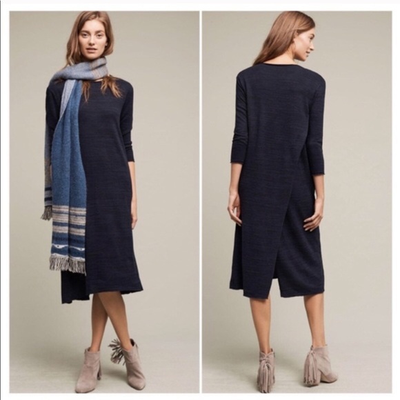 Anthropologie Moth Navy Sweater Dress